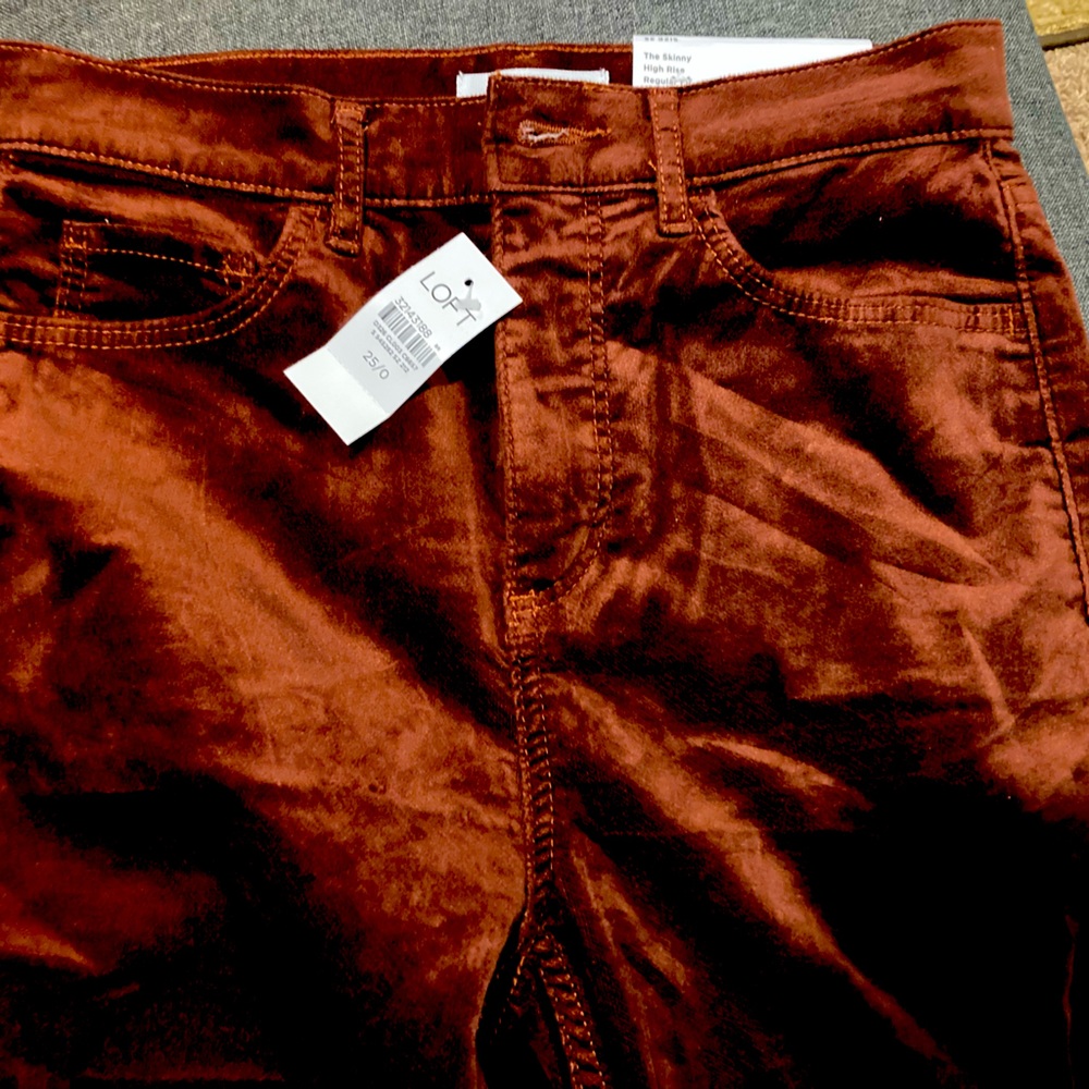 Loft Velvet skinny jeans! NWT.